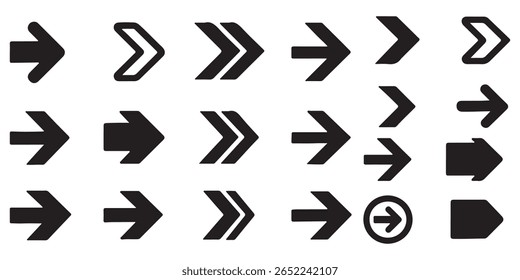 Seta longa para os lados esquerdo e direito. Ícone de seta longa e reta. Ilustração gráfica para símbolos de direção. Seta longa de dois lados isolada no plano de fundo branco