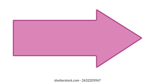 Long arrow. Arrow pointing right. Bold long arrow. Arrows flat black logo icon. Direction pointers vector icon.