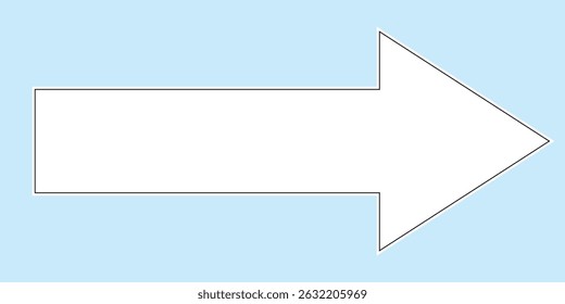 Long arrow. Arrow pointing right. Bold long arrow. Arrows flat black logo icon. Direction pointers vector icon.