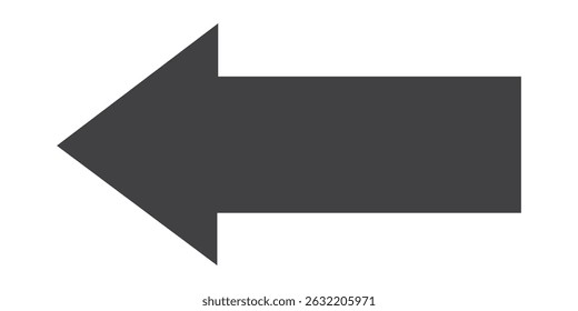 Long arrow. Arrow pointing right. Bold long arrow. Arrows flat black logo icon. Direction pointers vector icon.