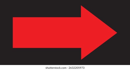Seta longa. Seta para a direita. Seta longa e arrojada. Setas ícone de logotipo preto plano. Ícone de vetor de ponteiros de direção.