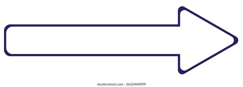 Long arrow pointing right on white background. long arrow icon vector art eps file. 