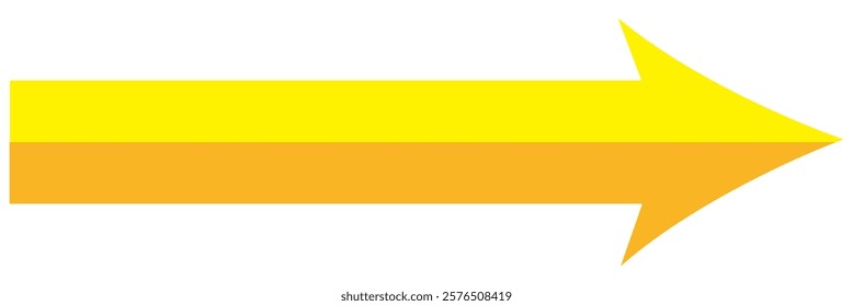 long arrow pointing to the right. Straight long arrow icon, right thin line, horizontal element, thick pointer vector long arrow icon isolated on white background.