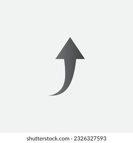 Long Arrow Upside Icon Vector Editable Color