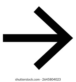 Long arrow vector. Long black arrow icon. Vector of trendy long arrow pointing right in flat style. Large size black arrow icon. Vector illustration. EPS 10