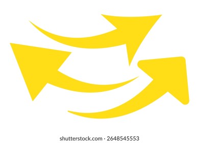 Long Arrow Vector. Flat Style Arrow Symbol. Vector Illustration. Long curve arrow icon.