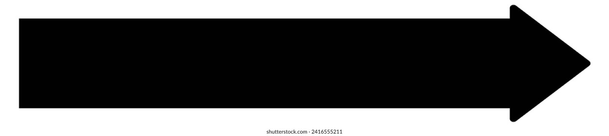 Long arrow vector icon. Black horizontal double arrow. Vector icon. Vector illustration. eps file 2.