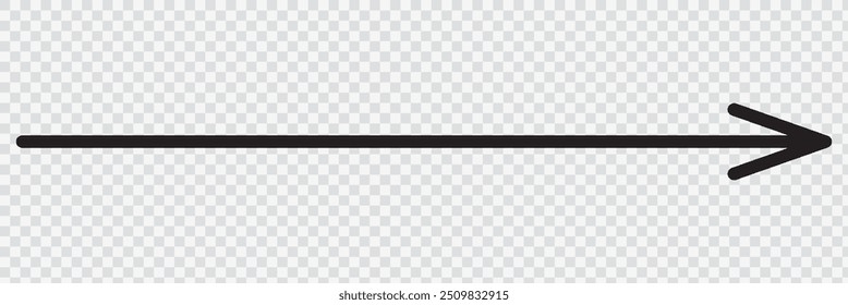 Long arrow vector icon. Black horizontal double arrow. Vector 10 Eps.
