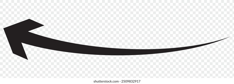 Icono de Vector de flecha larga. Flecha doble Horizontal negra. Vector 10 Eps.