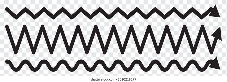 Long arrow vector icon. Black horizontal double arrow. Vector 10 Eps.