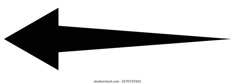 Long Arrow vector. Arrow icon collection. Thin black arrow pointing. Long straight line arrow icon in black.
