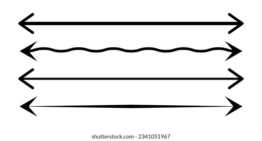 Long arrow vector icon. Isolated design element 