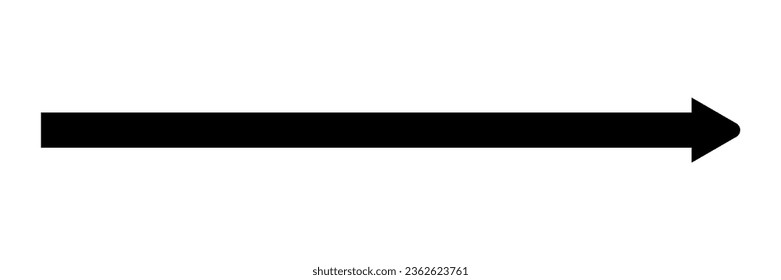 Long arrow vector icon. Isolated design element 