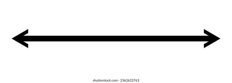 Long arrow vector icon. Isolated design element 