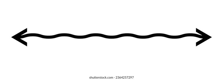 Long arrow vector icon. Isolated design element 
