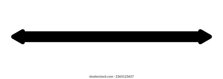 Long arrow vector icon. Isolated design element 