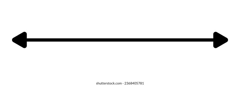 Long arrow vector icon. Isolated design element 