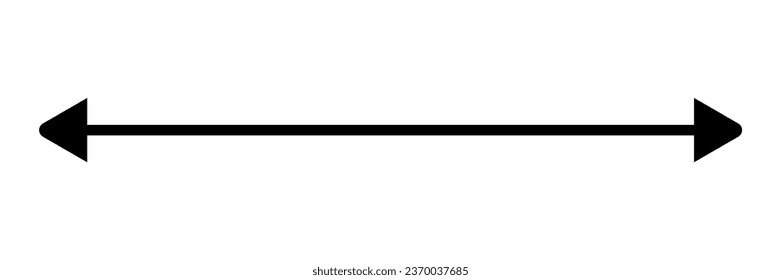Long arrow vector icon. Isolated design element 