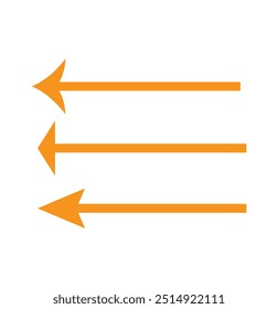 Long arrow vector icon. Isolated design