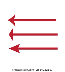 Long arrow vector icon. Isolated design