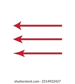 Icono de Vector de flecha larga. Diseño aislado 