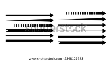 Long arrow vector icon. Isolated design element 