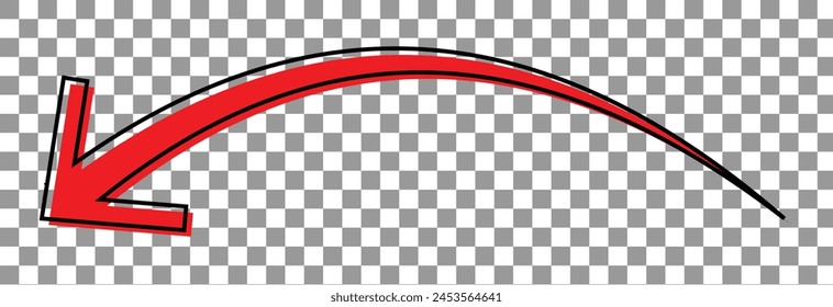 Long arrow vector icon. Red horizontal double arrow. Vector design . Vector Illustration.