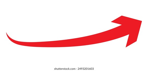 Long arrow vector icon. Red horizontal double arrow. Vector design . Vector Illustration.