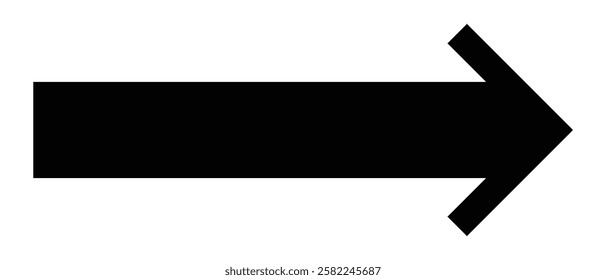 long arrow vector icon. straight Horizontal long arrow icon. flat style long arrow vector illustration.