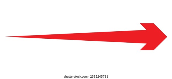 long arrow vector icon. straight Horizontal long arrow icon. flat style long arrow vector illustration.