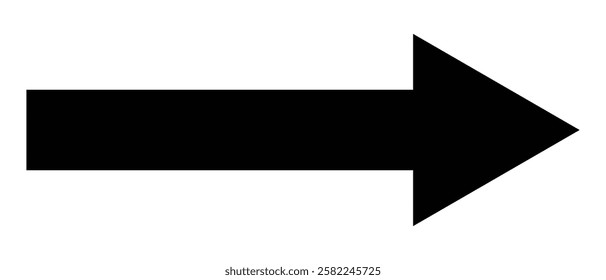 long arrow vector icon. straight Horizontal long arrow icon. flat style long arrow vector illustration.