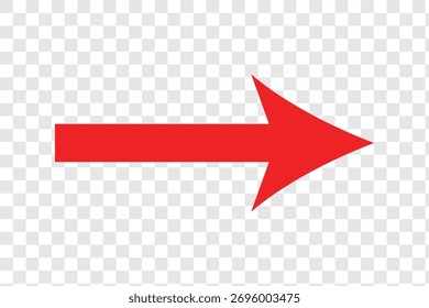 Vetor de seta longa. Ícone de seta longa. Vetor de seta longa da moda apontando para a direita em estilo plano. Seta longa horizontal. apontando para o lado direito. EPS 10