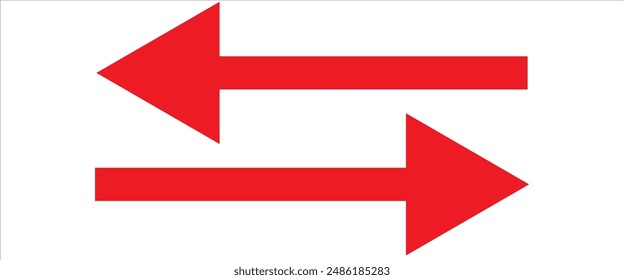 Long arrow vector showing in left 