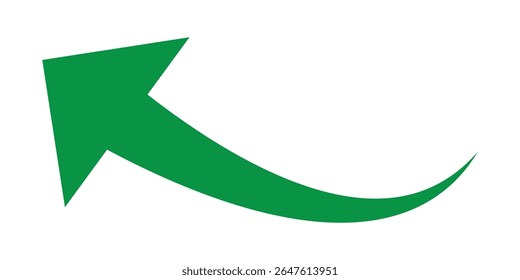 Long arrows icon. Long curved hand drawn arrow isolated.
 