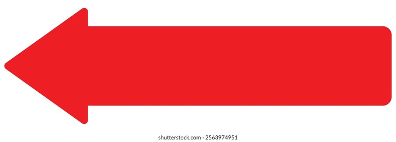 Long arrows icon. Red long arrow icon isolated on white background. Long arrow vector, icon. Red horizontal arrow. 