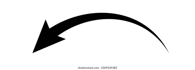 Long arrows icon set . Arrow shape element