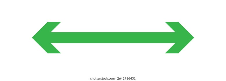 Long arrows icon set. Arrow pointing. Vector set of trendy long arrows left and right in flat style. green arrow vector set.