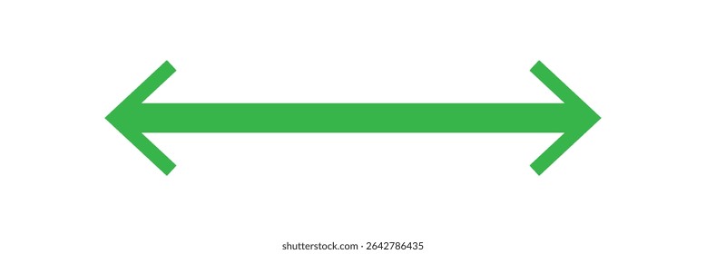 Long arrows icon set. Arrow pointing. Vector set of trendy long arrows left and right in flat style. green arrow vector set.