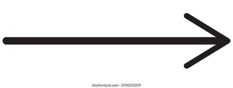 Long arrows icon set. Bold and Thin arrow. Vector set of trendy long arrows Left and Right in flat style. Arrows vector illustration. EPS 10