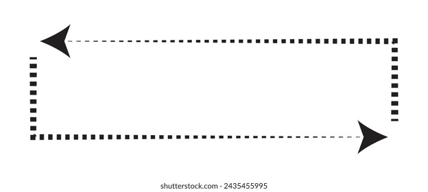 Long arrows icon set. Vector set of trendy long arrows left and right in flat style. Black arrows vector illustration. Straight long right vector arrow icon.