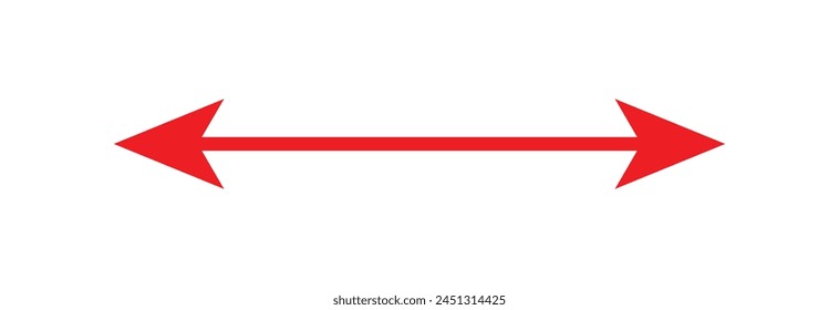 Lange Pfeile - Symbolsatz. Vektorgrafik Set von trendigen langen Pfeilen links und rechts in flachem Stil. Schwarze Pfeile Vektorillustration eps 10.