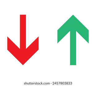 Long arrows icon set. Vector set of trendy long arrows left and right in flat style. Black arrows vector illustration. Icons isolated.