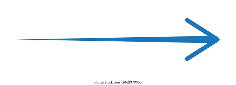 Long arrows icon set. Vector set of trendy long arrows left and right in flat style. Black arrows vector illustration. Straight long right vector arrow icon.