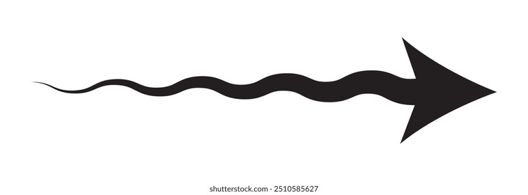 Long arrows icon set. Vector set of trendy long arrows left and right in flat style. Black arrows vector illustration design eps 10