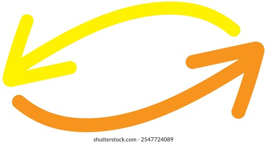 Conjunto de ícones de setas longas. Conjunto vetorial de setas longas da moda para a esquerda e para a direita em estilo plano. Design de vetor substituível.