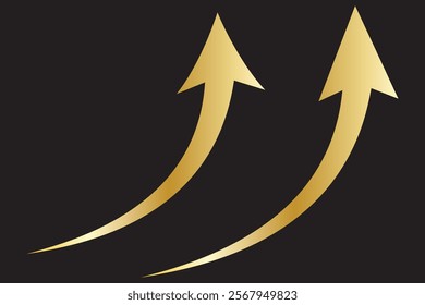 Long arrows icon set. Vector set of trendy long arrows left and right in flat style 