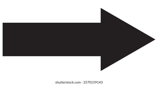 Long arrows icon set. Vector set of trendy long arrows left and right in flat style design eps 10 