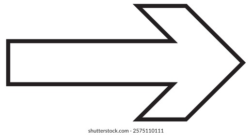 Long arrows icon set. Vector set of trendy long arrows left and right in flat style. Black arrows vector illustration. 1176