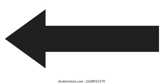Long arrows on white background