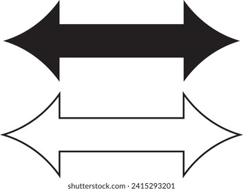 long Arrows vector set. Arrow icon collection. Set different arrows or web design